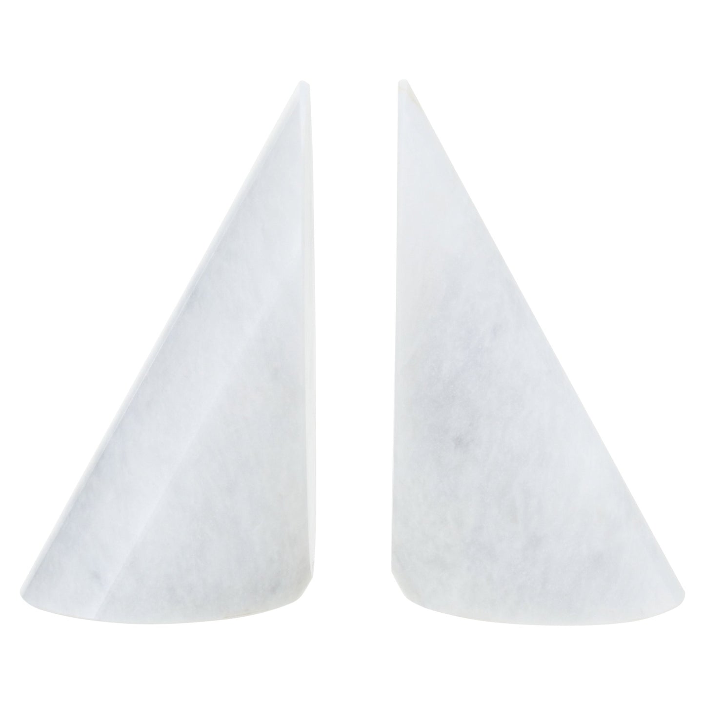 Vida Set Of Two White Marble Bookends - Skandi London