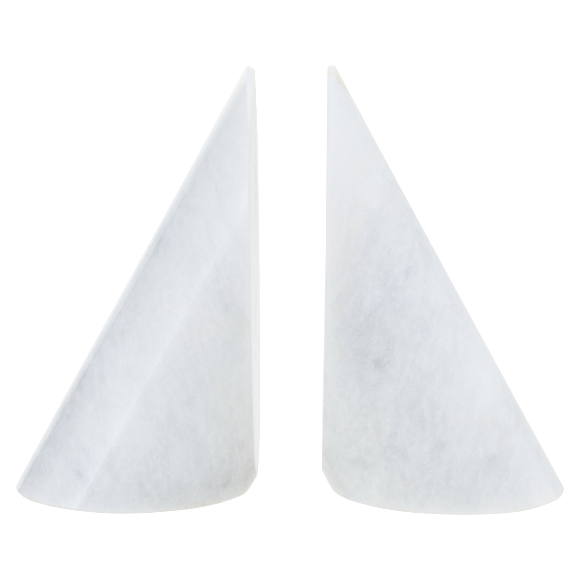 Vida Set Of Two White Marble Bookends - Skandi London