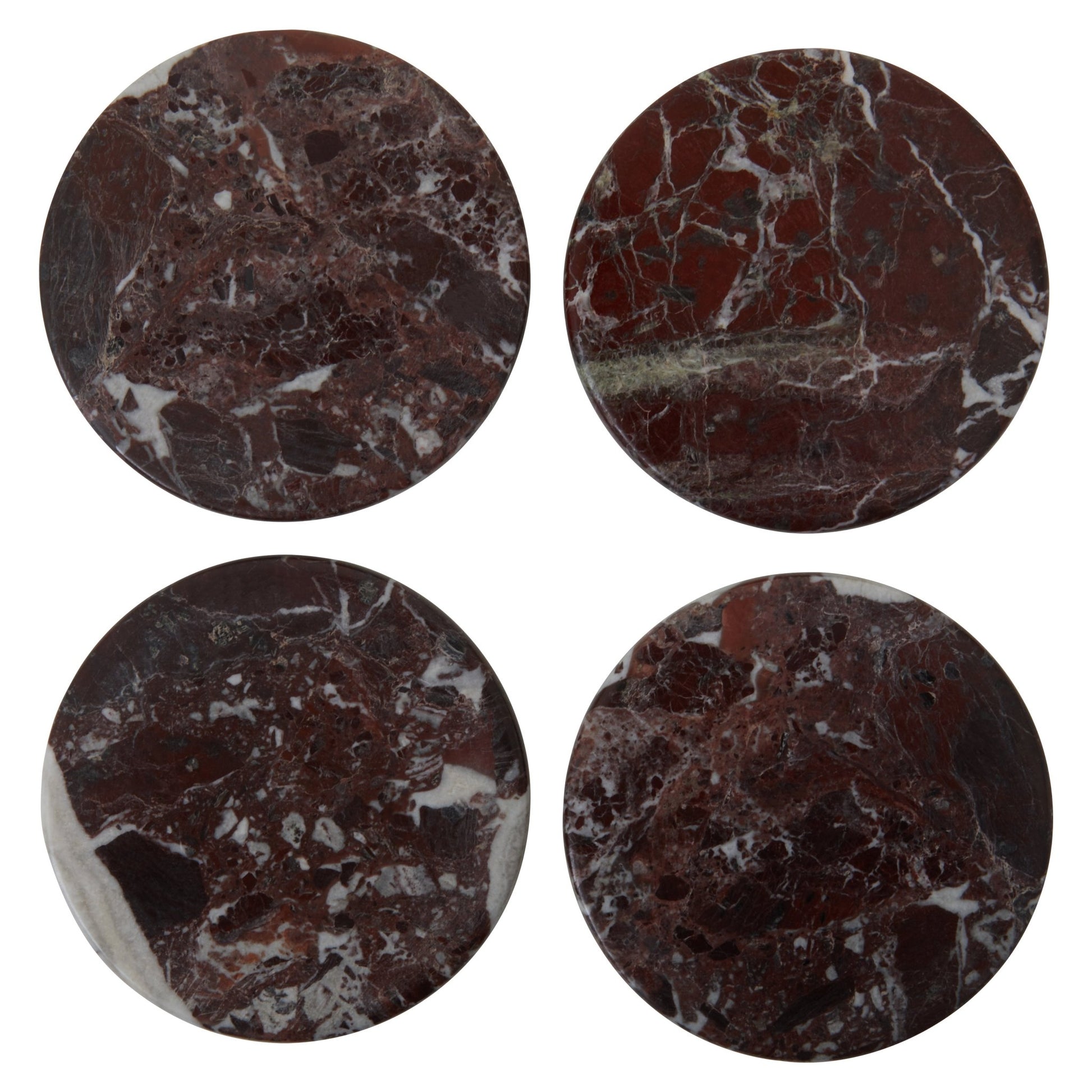 Vida Set Of Four Round Red Coasters - Skandi London
