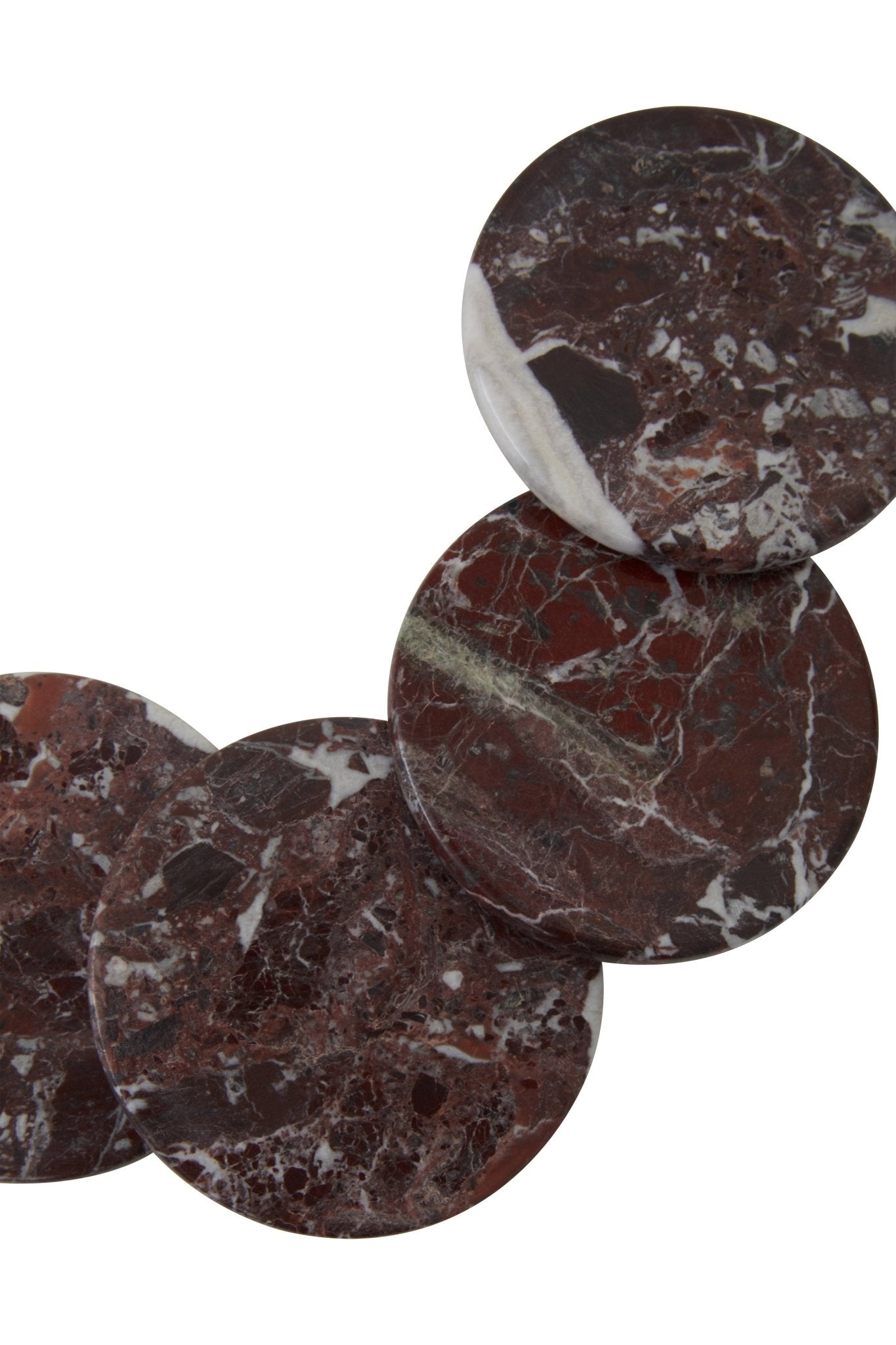 Vida Set Of Four Round Red Coasters - Skandi London