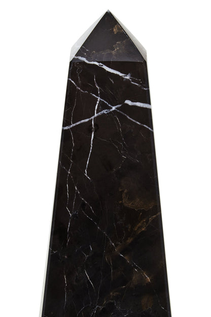 Vida Small Black Marble Obelisk - Skandi London