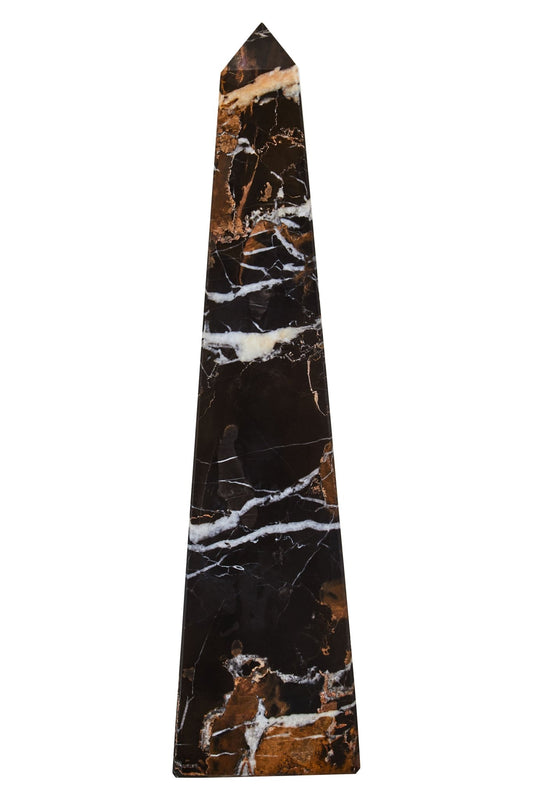 Vida Large Black Marble Obelisk - Skandi London