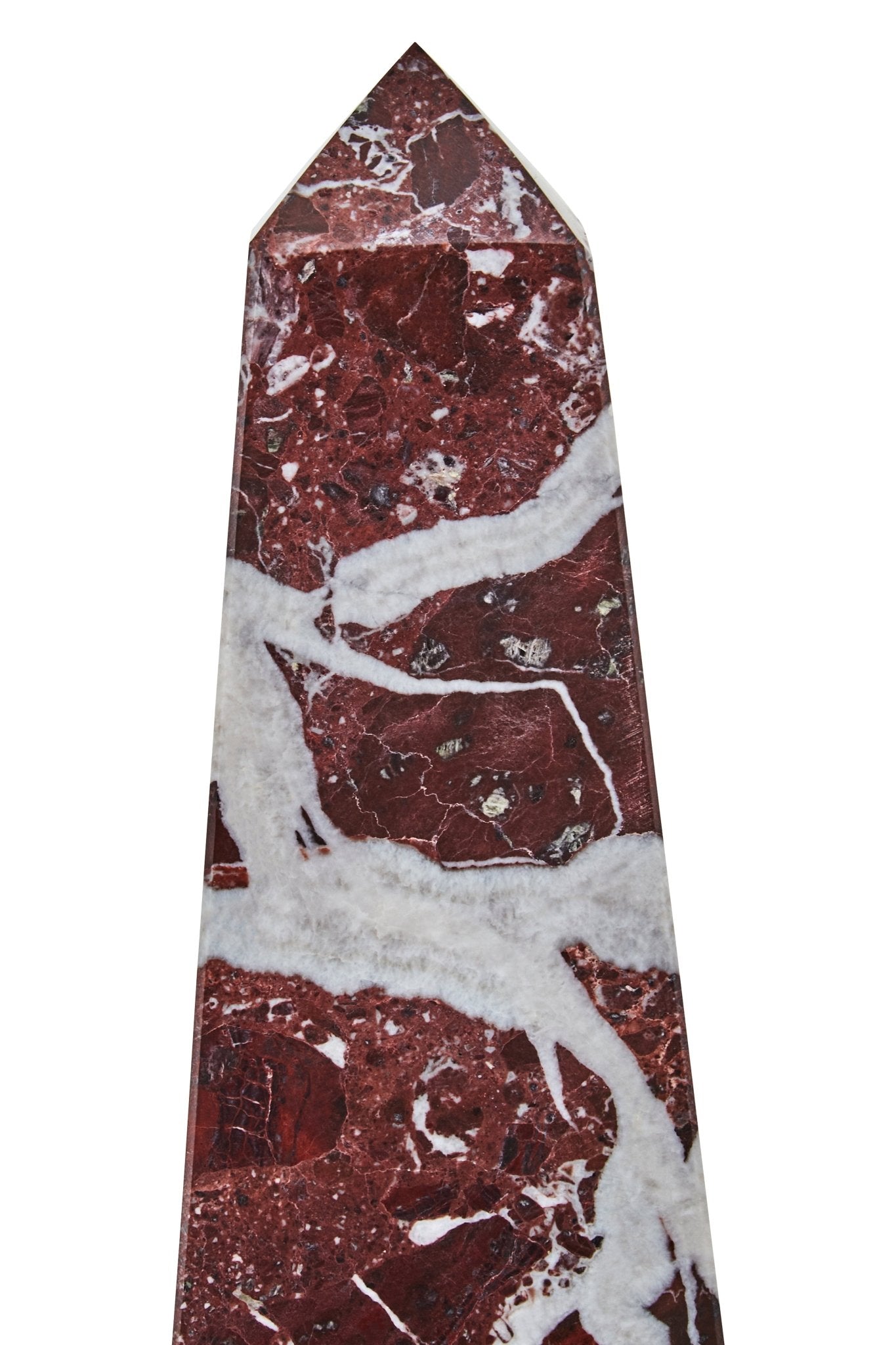 Vida Small Red Marble Obelisk - Skandi London
