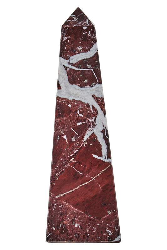Vida Small Red Marble Obelisk - Skandi London