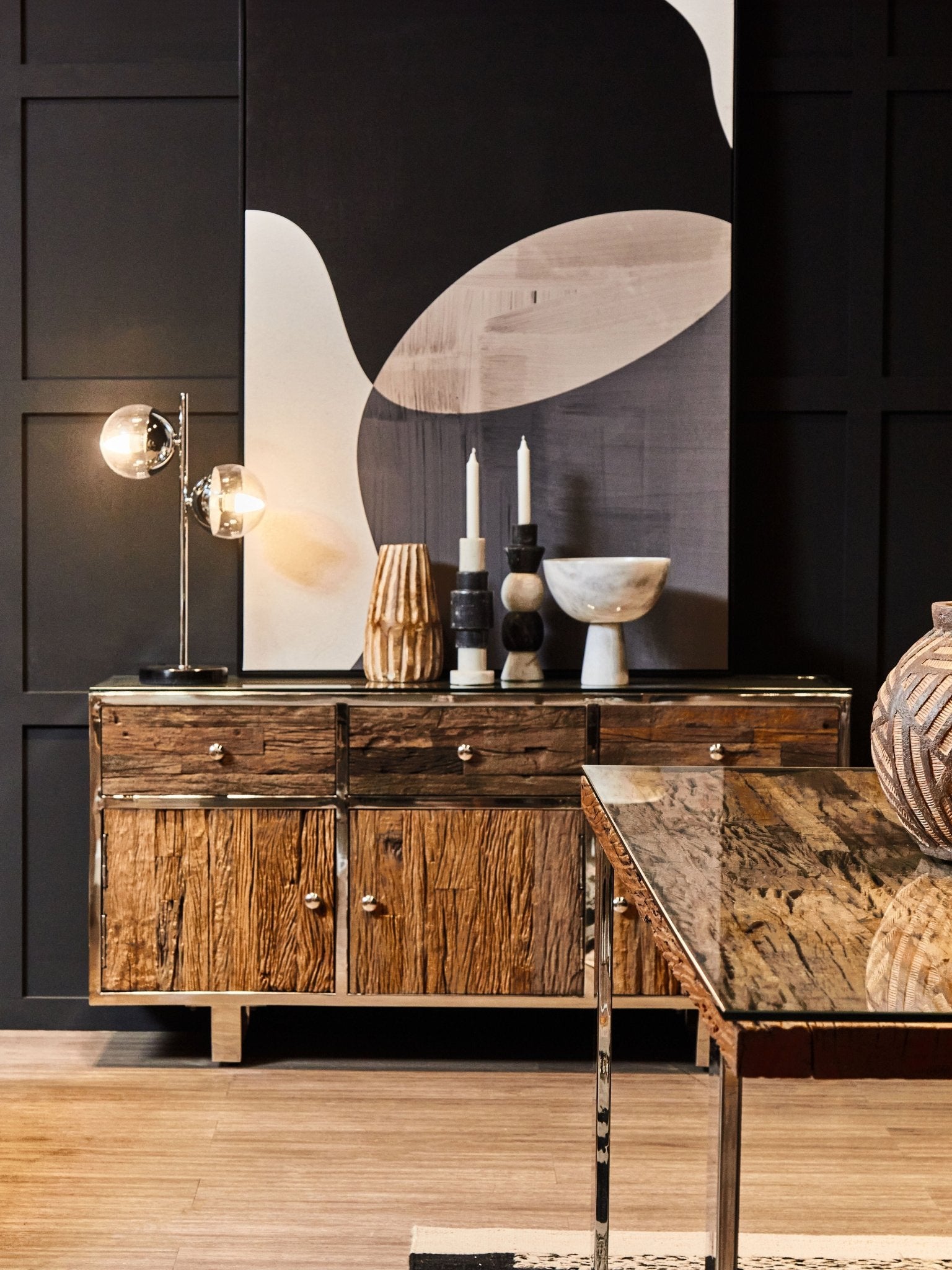 Vida Large White Marble Pedestal Bowl - Skandi London