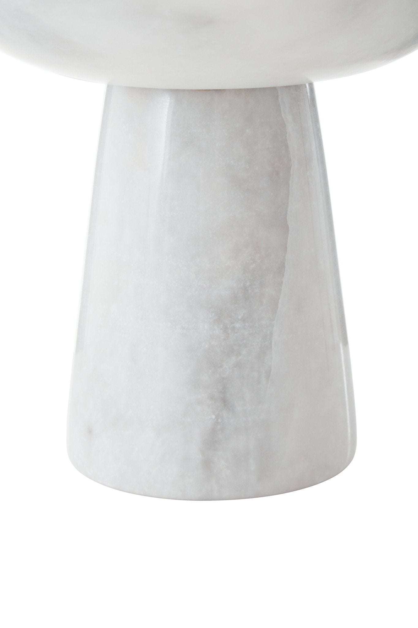 Vida Large White Marble Pedestal Bowl - Skandi London