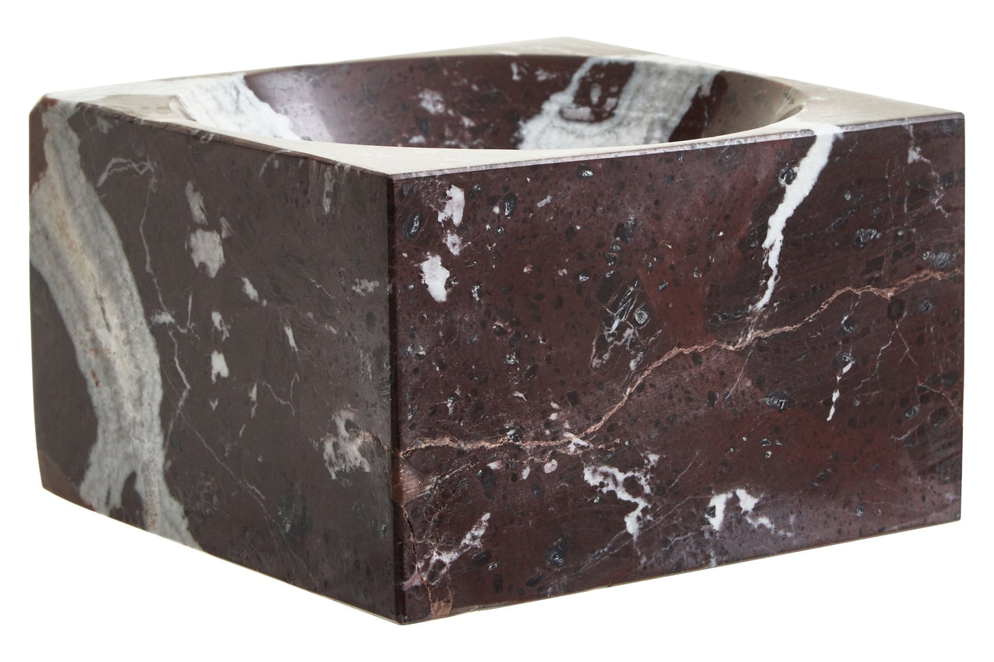 Vida Square Red Marble Bowl - Skandi London
