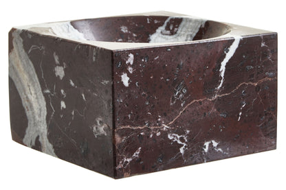 Vida Square Red Marble Bowl - Skandi London