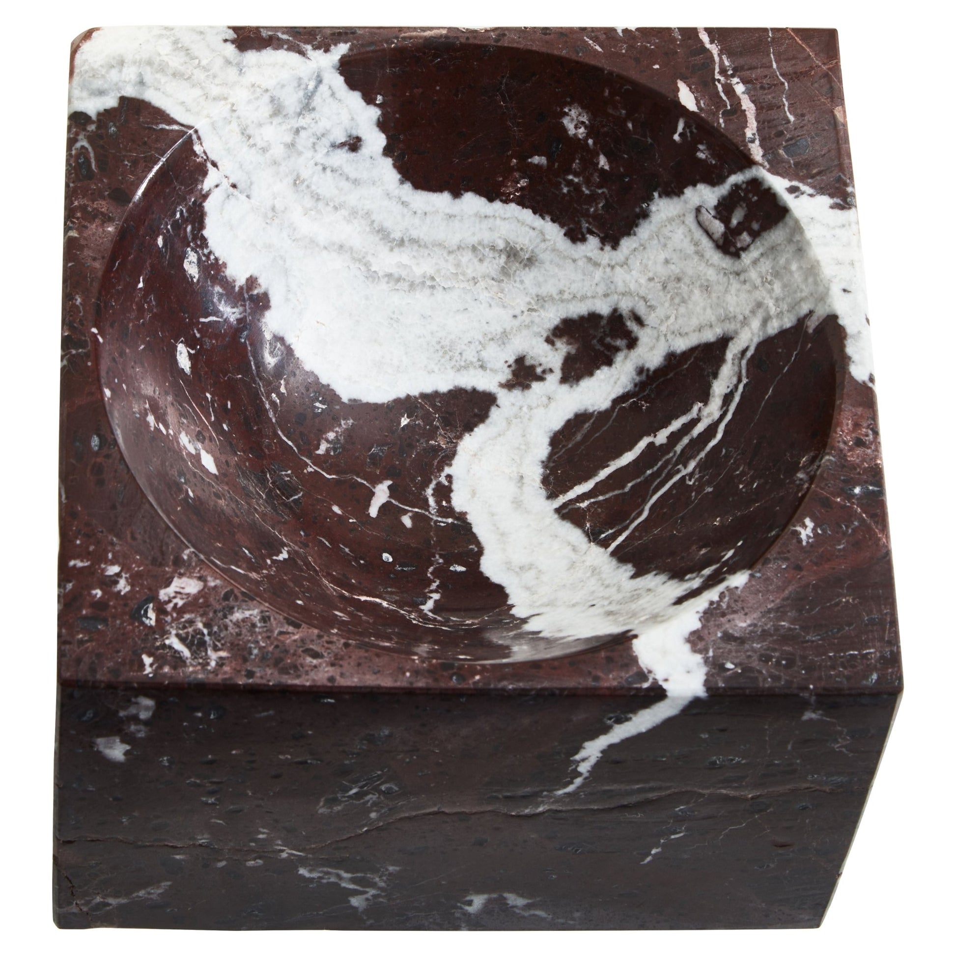 Vida Square Red Marble Bowl - Skandi London