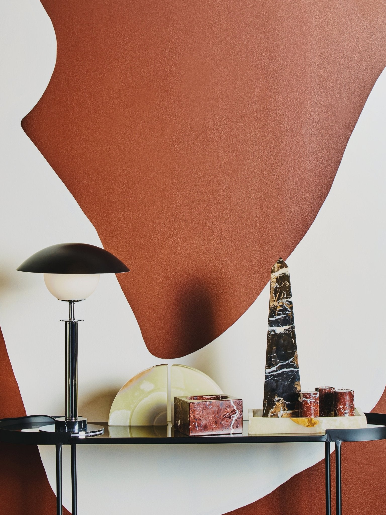 Vida Square Red Marble Bowl - Skandi London