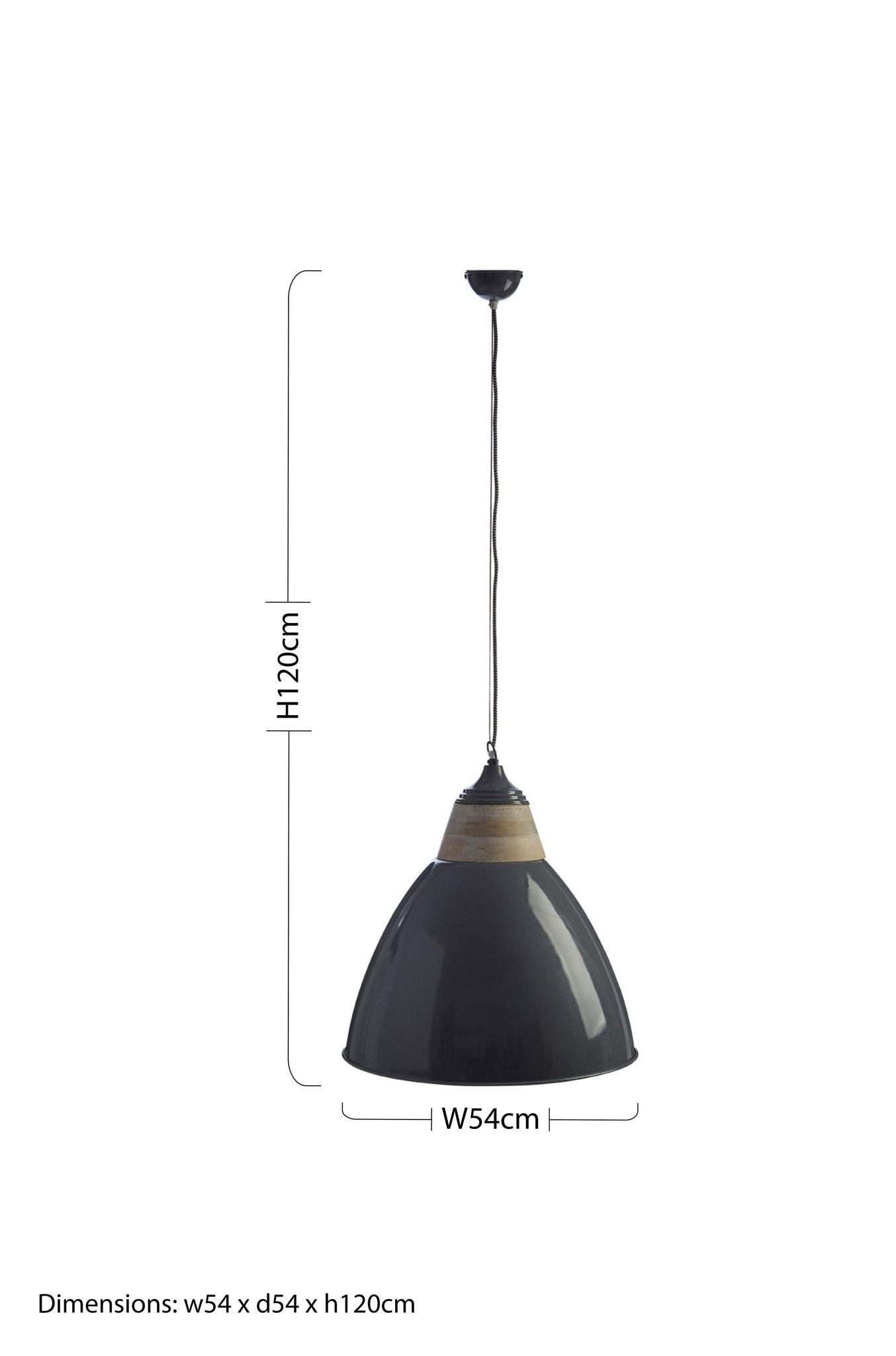 Latham Grey Extra Large Pendant Light - Skandi London