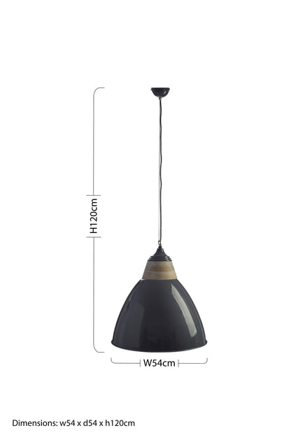 Latham Grey Extra Large Pendant Light - Skandi London