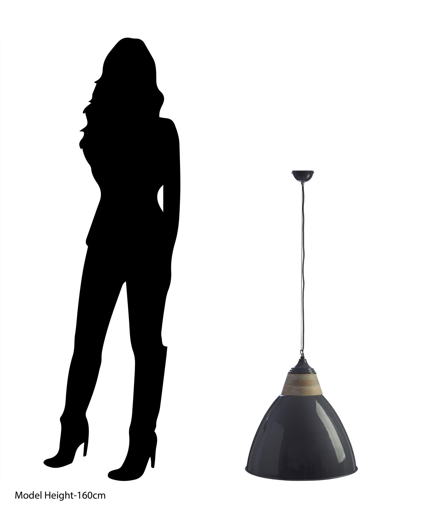 Latham Grey Extra Large Pendant Light - Skandi London