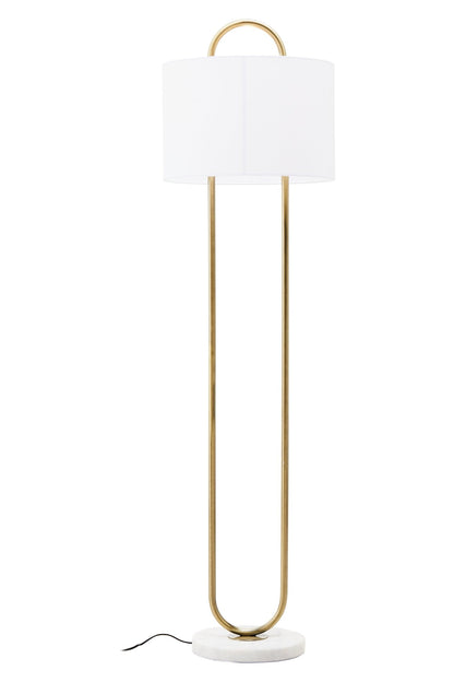 Knute White And Gold Floor Lamp - Skandi London