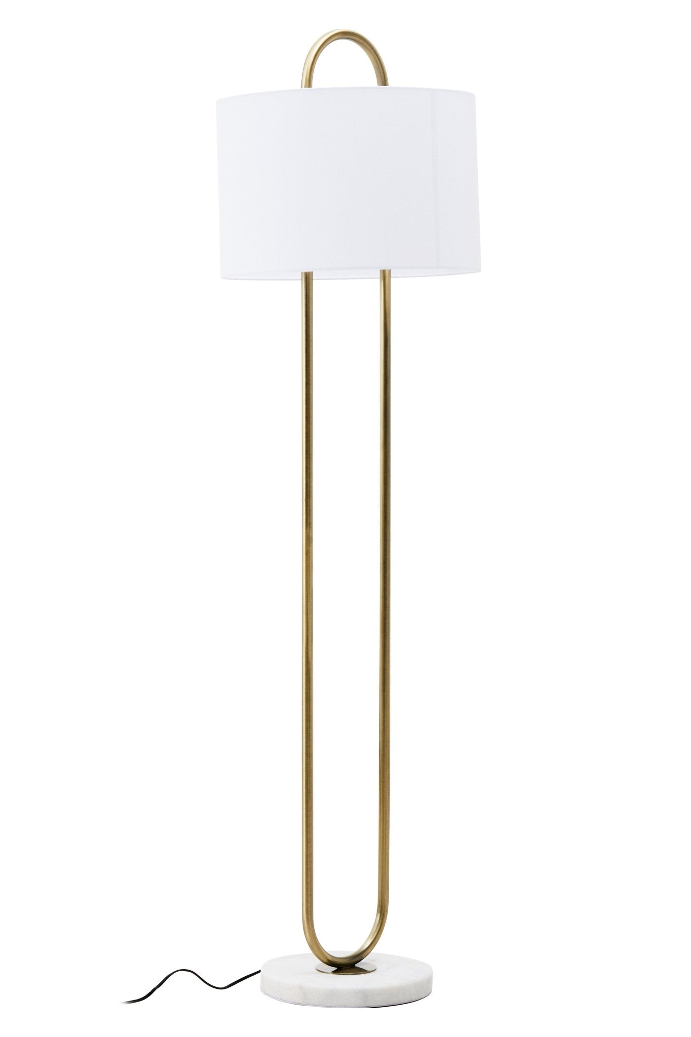 Knute White And Gold Floor Lamp - Skandi London
