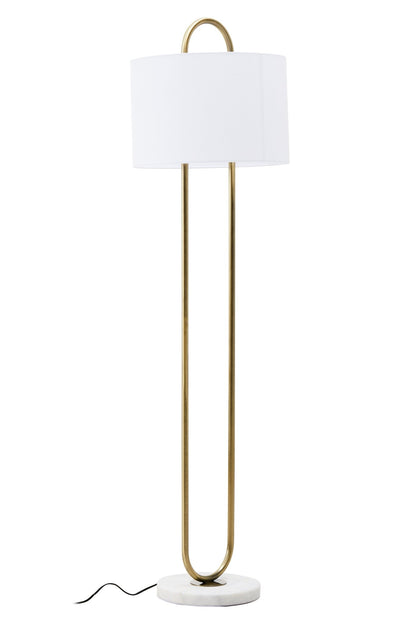 Knute White And Gold Floor Lamp - Skandi London