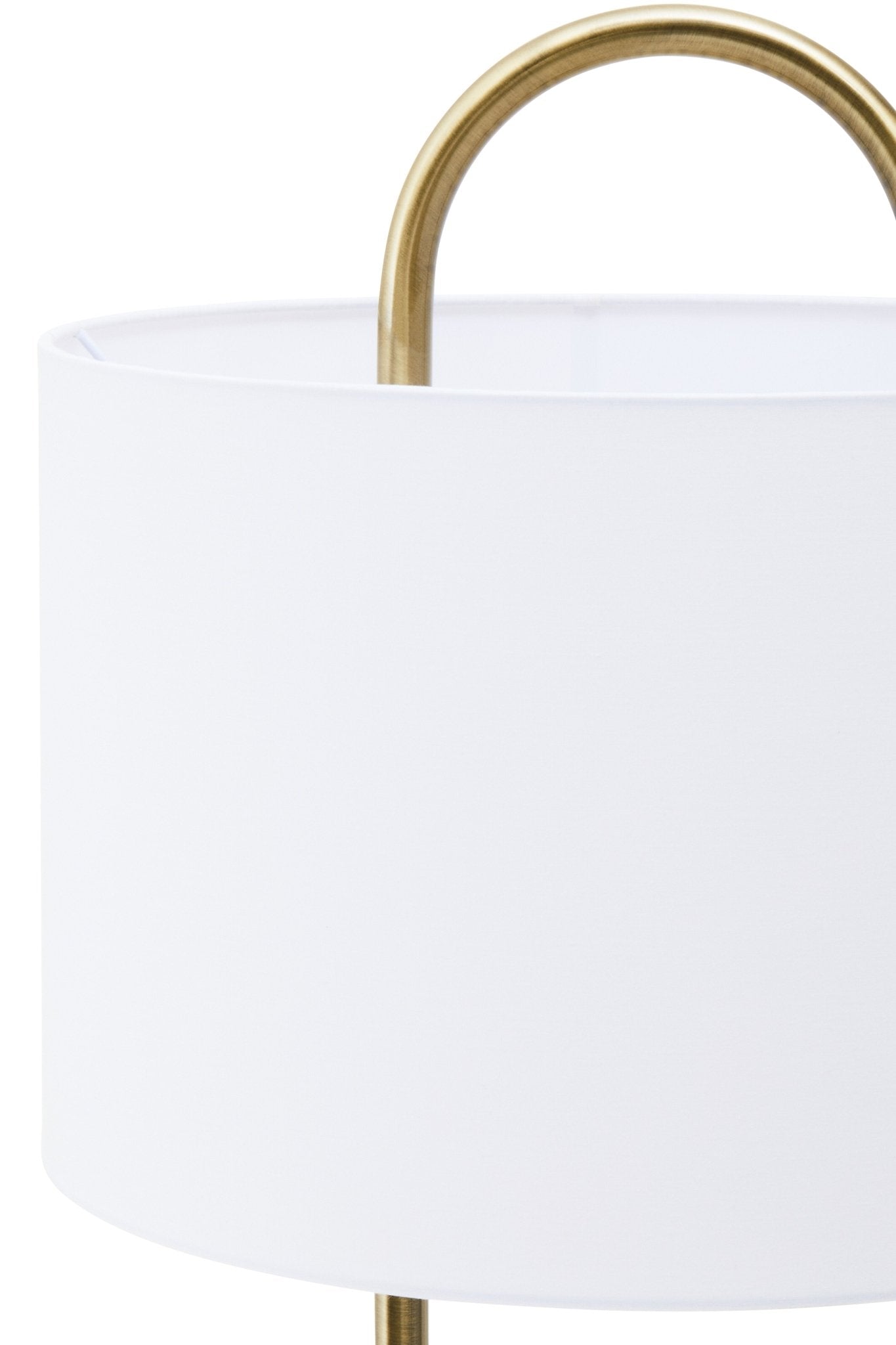 Knute White And Gold Floor Lamp - Skandi London