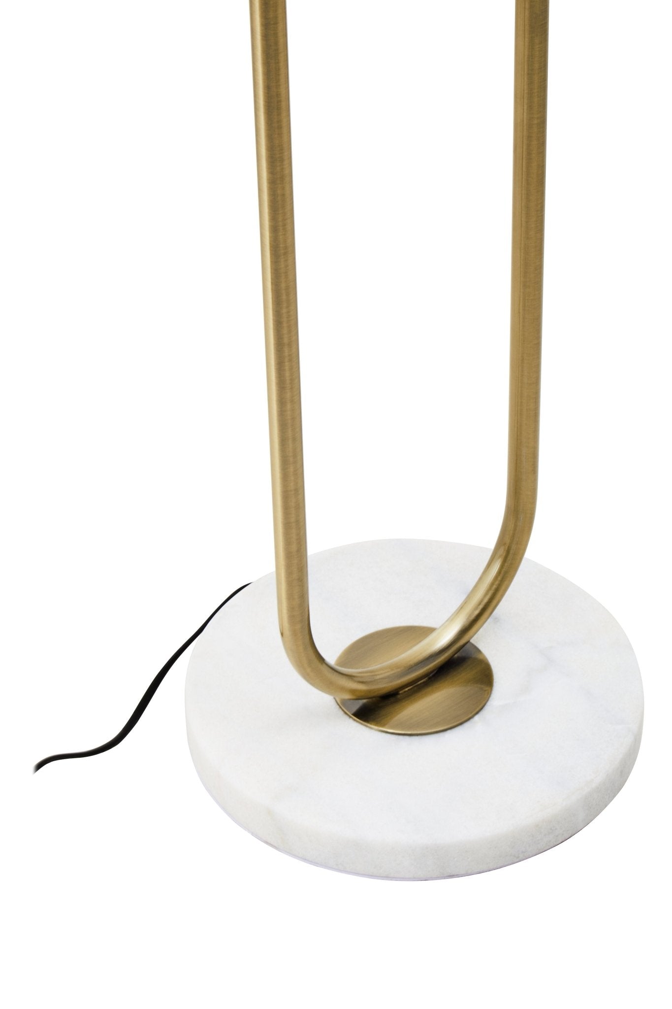 Knute White And Gold Floor Lamp - Skandi London