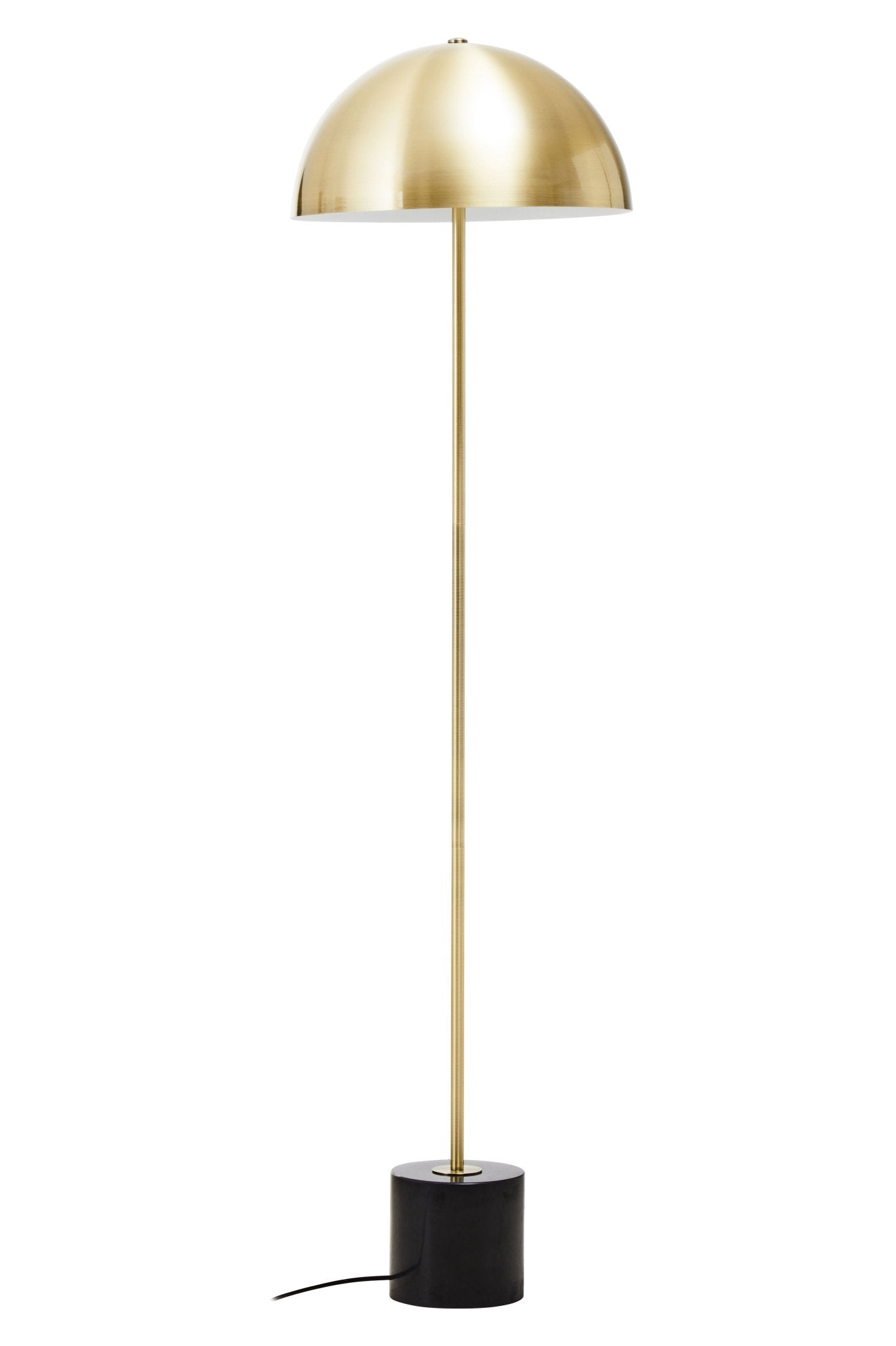 Kieron Brushed Brass Metal Floor Lamp - Skandi London
