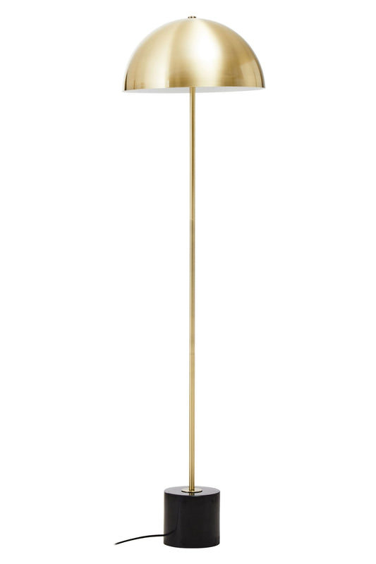 Kieron Brushed Brass Metal Floor Lamp - Skandi London