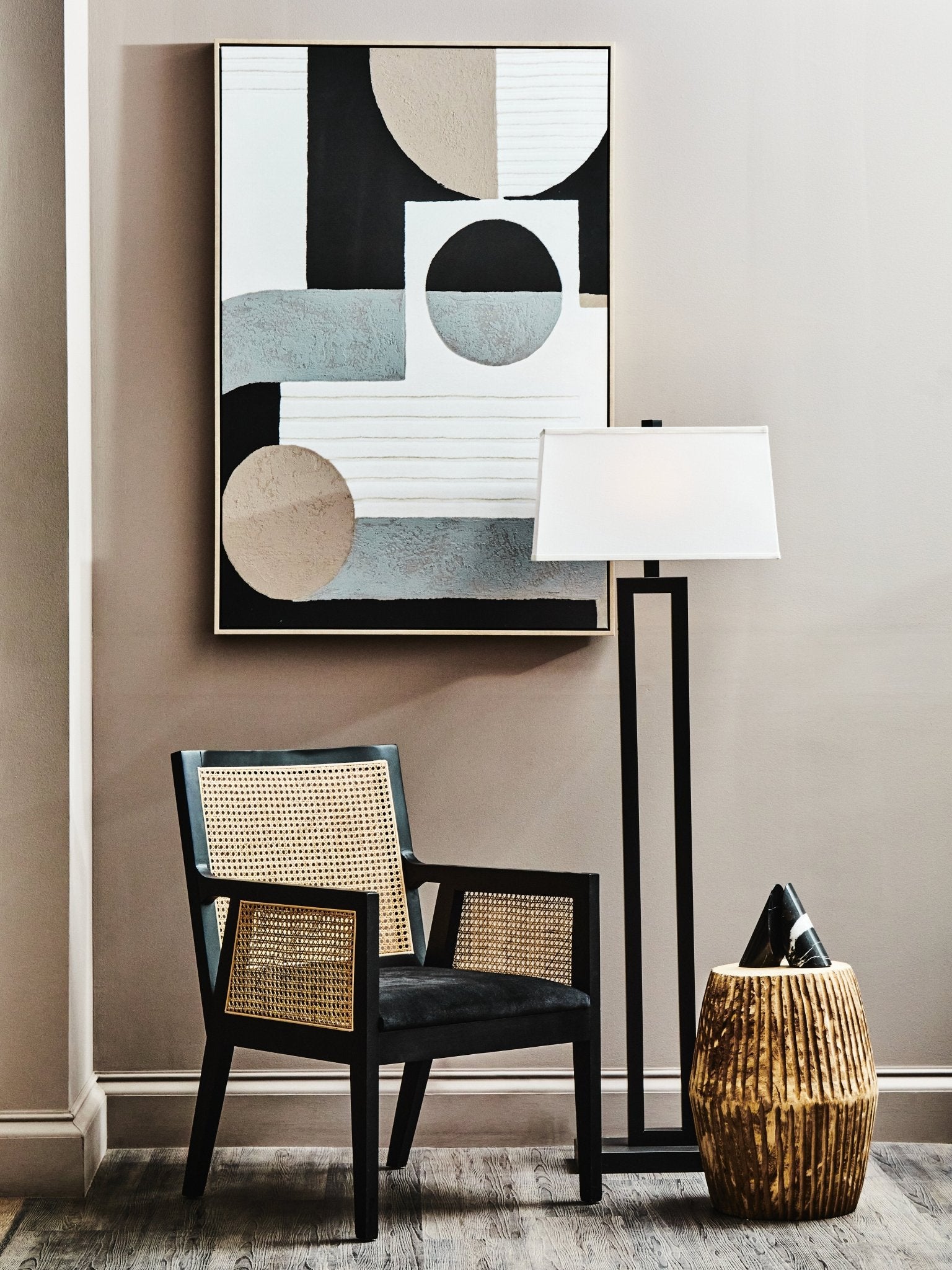 Carin Cane Rattan Back Chair - Skandi London