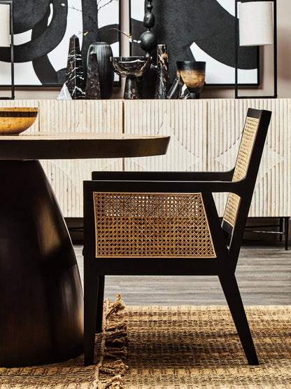 Carin Cane Rattan Back Chair - Skandi London