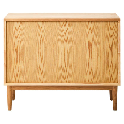 Janica Rattan and Oak Wood Two Drawer Chest - Skandi London
