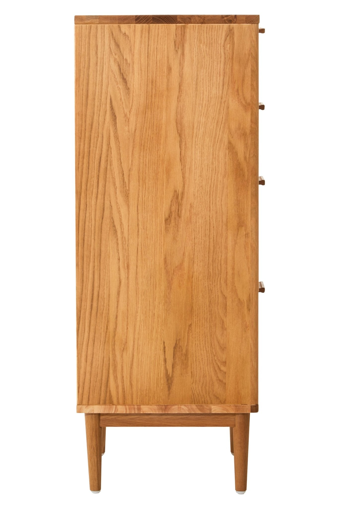 Janica Rattan and Oak Three Drawer Wood Chest - Skandi London