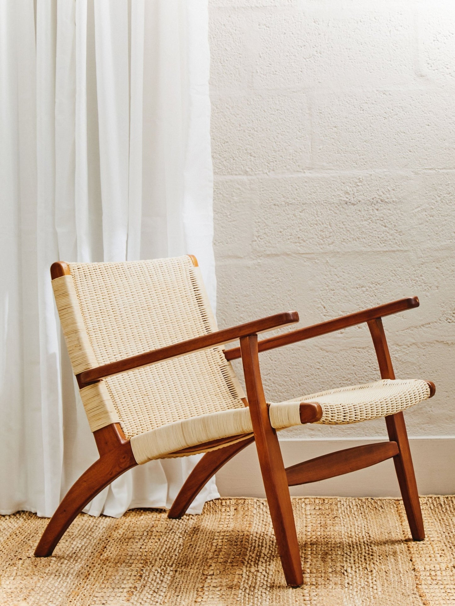 Gunner Woven Chair In Natural Rattan - Skandi London