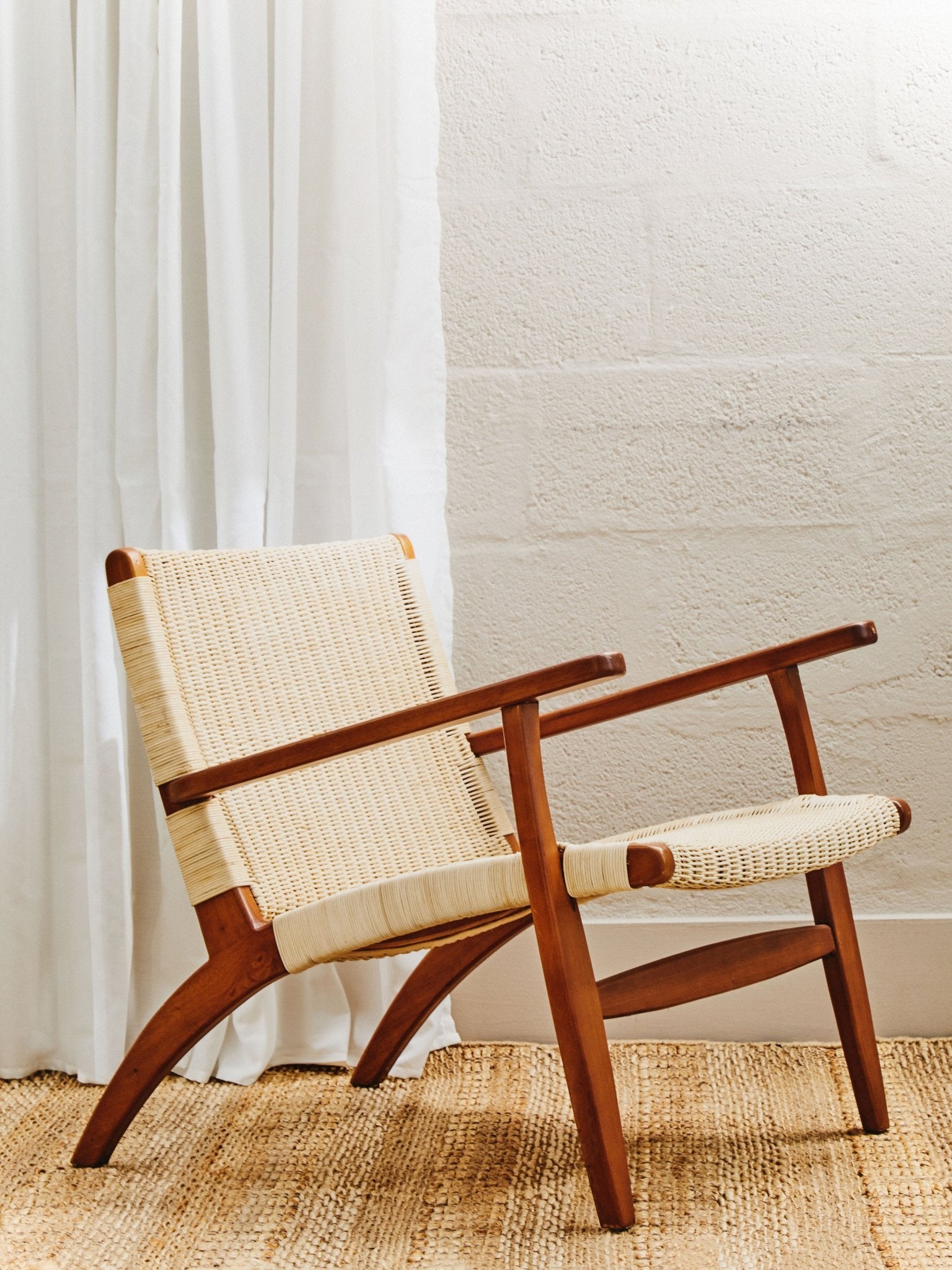 Gunner Woven Chair In Natural Rattan - Skandi London