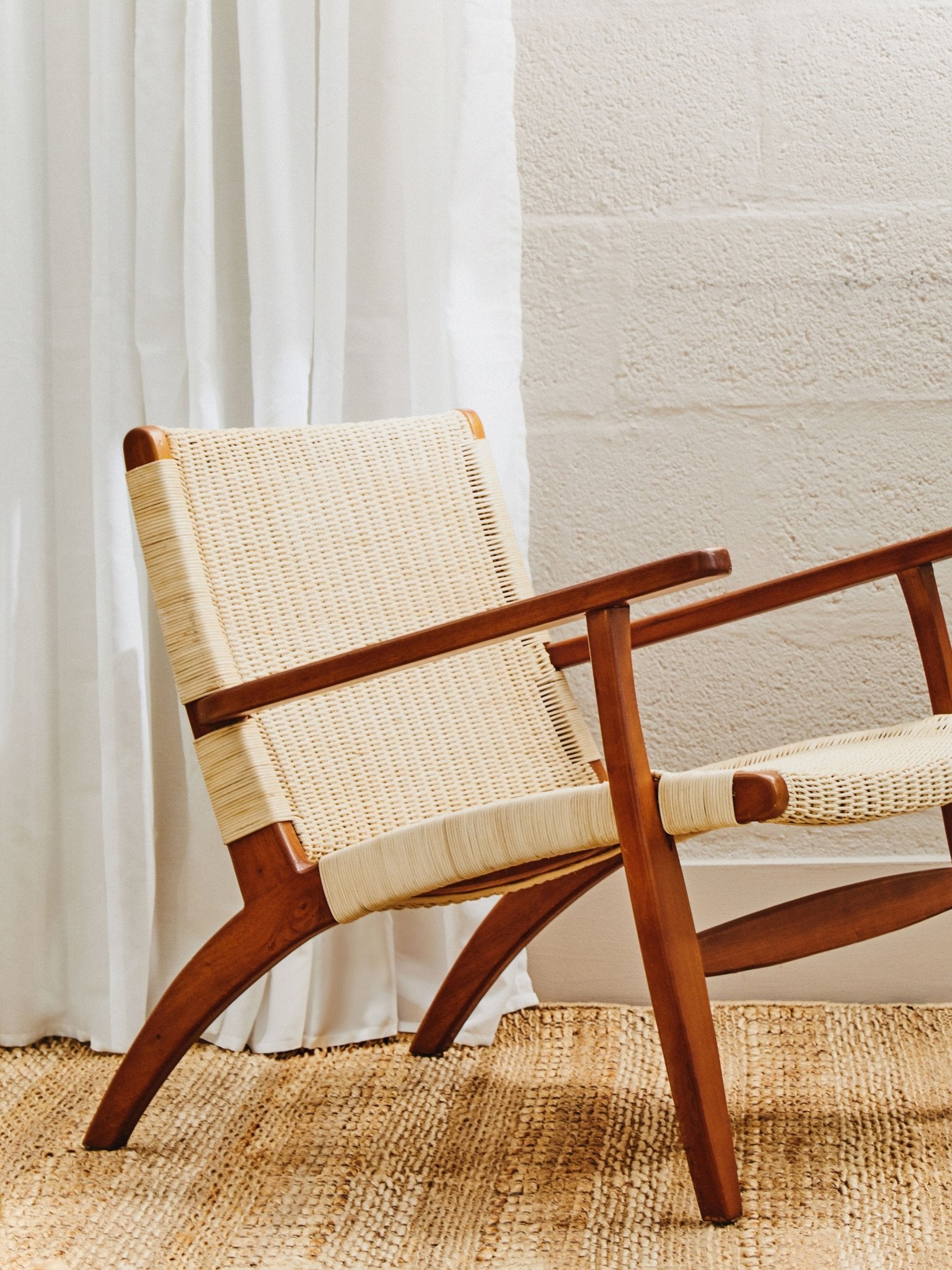 Gunner Woven Chair In Natural Rattan - Skandi London