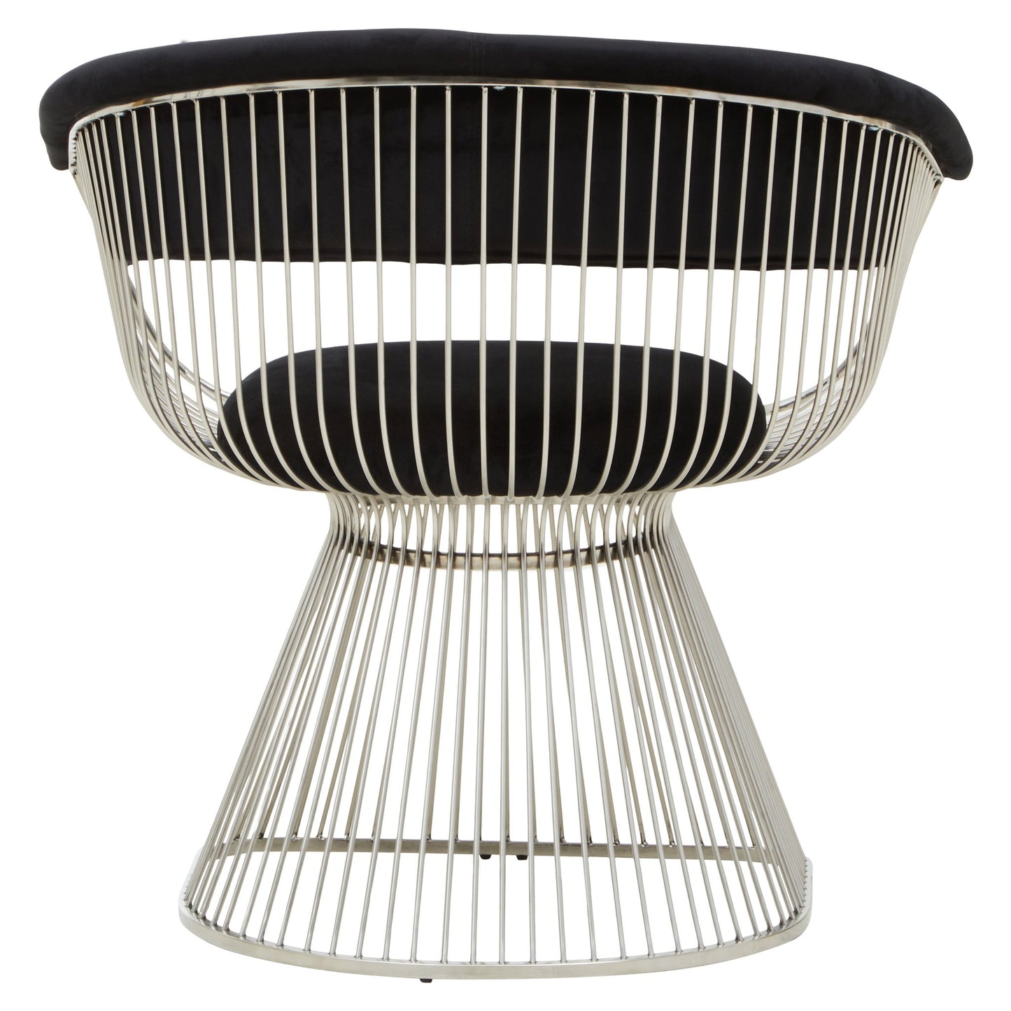 Sander Black and Silver Velvet Chair - Skandi London