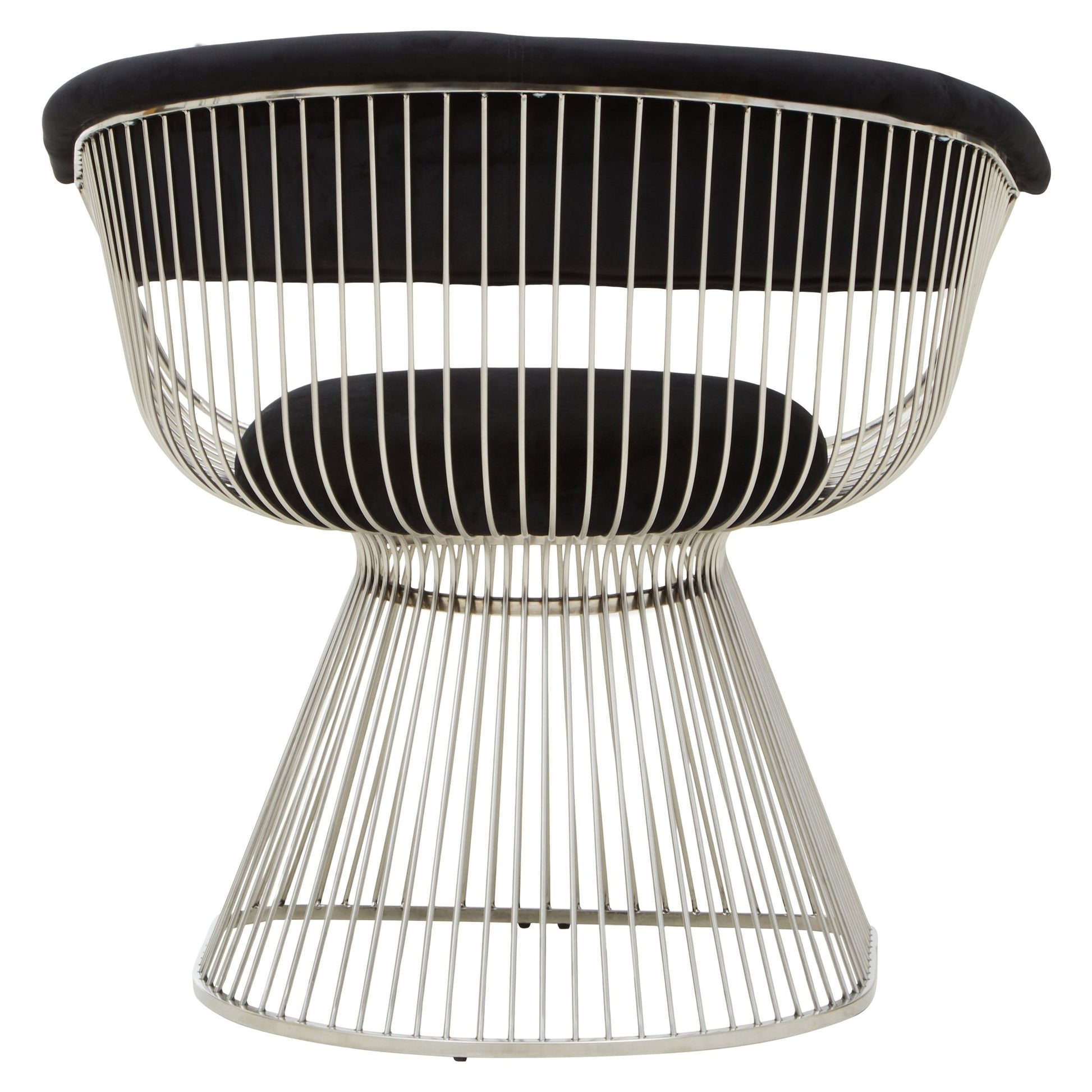 Sander Black and Silver Velvet Chair - Skandi London