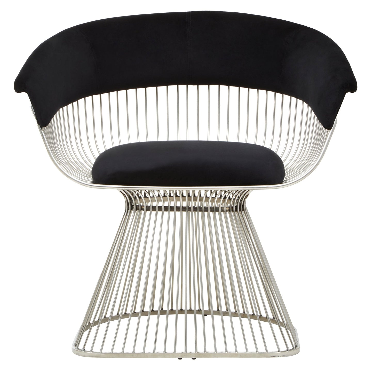Sander Black and Silver Velvet Chair - Skandi London
