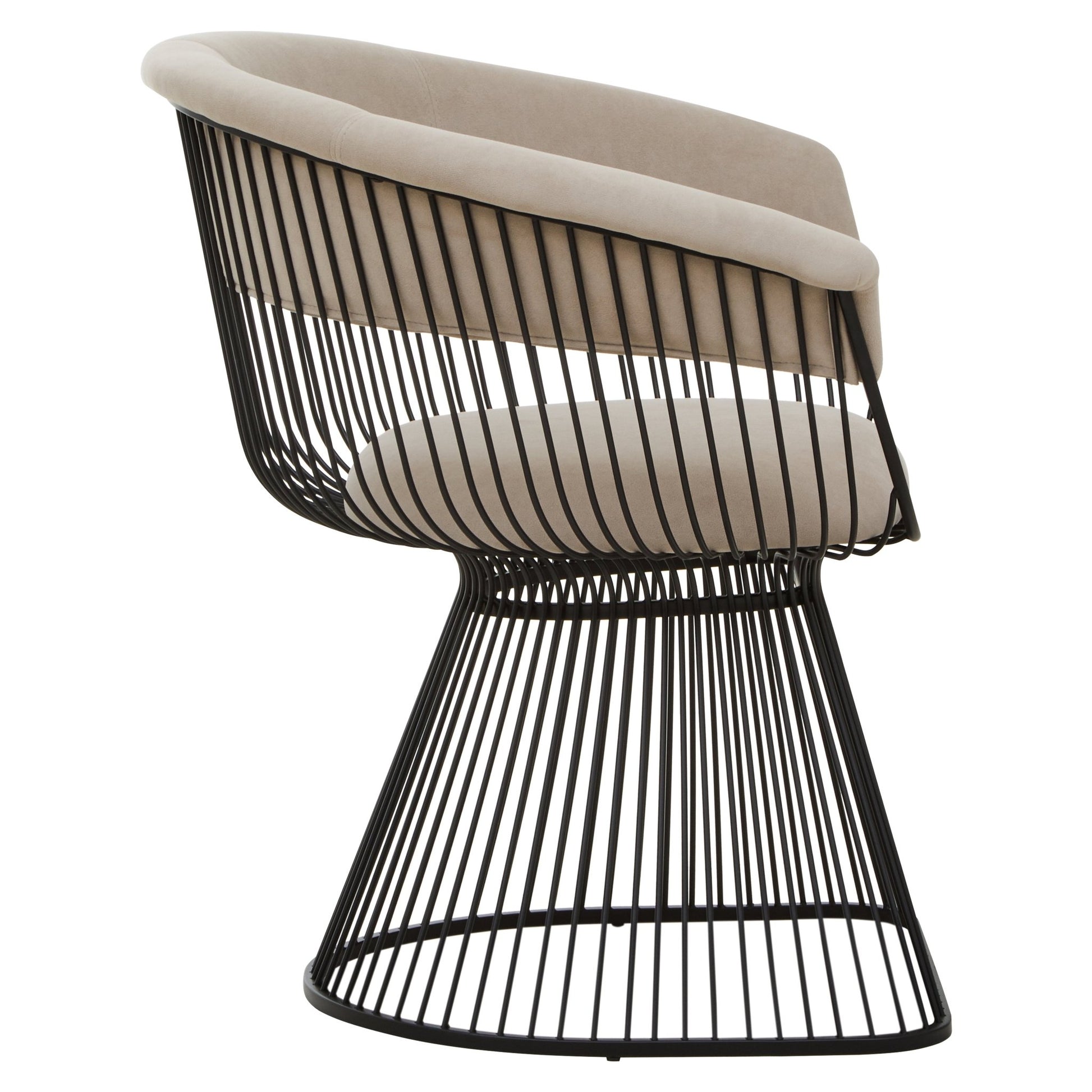 Sander Mink and Black Velvet Chair - Skandi London