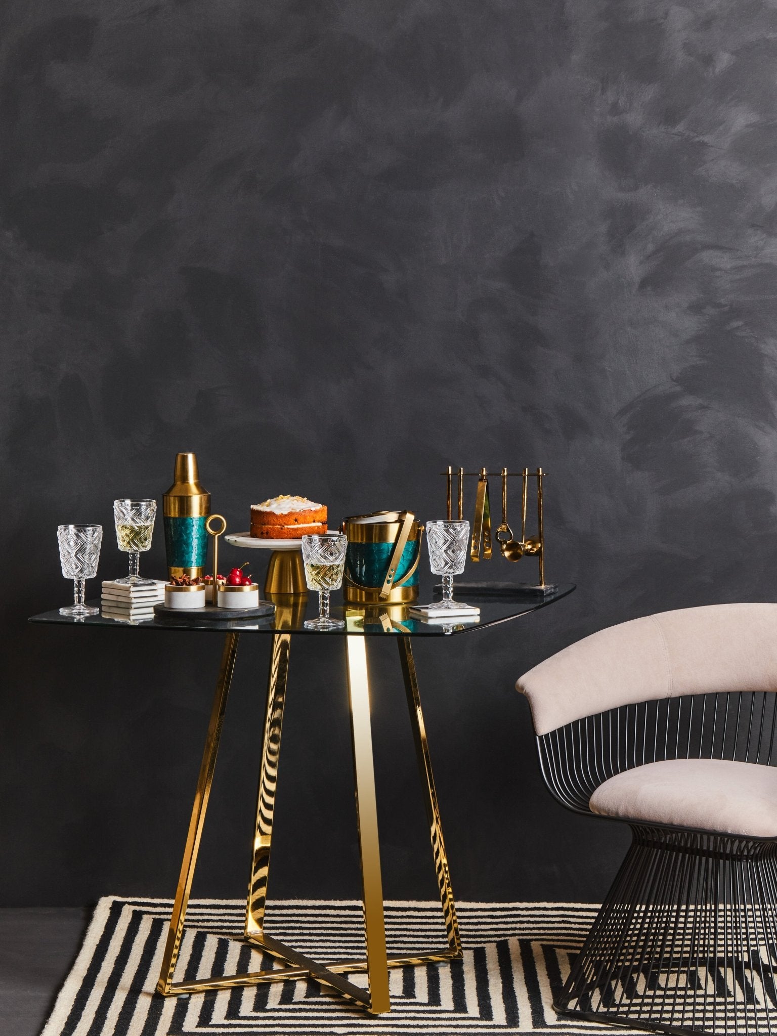 Sander Mink and Black Velvet Chair - Skandi London
