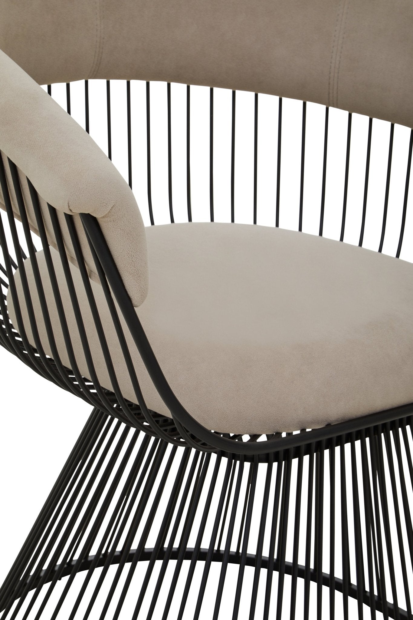 Sander Mink and Black Velvet Chair - Skandi London
