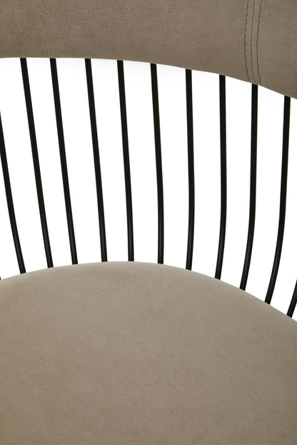 Sander Mink and Black Velvet Chair - Skandi London