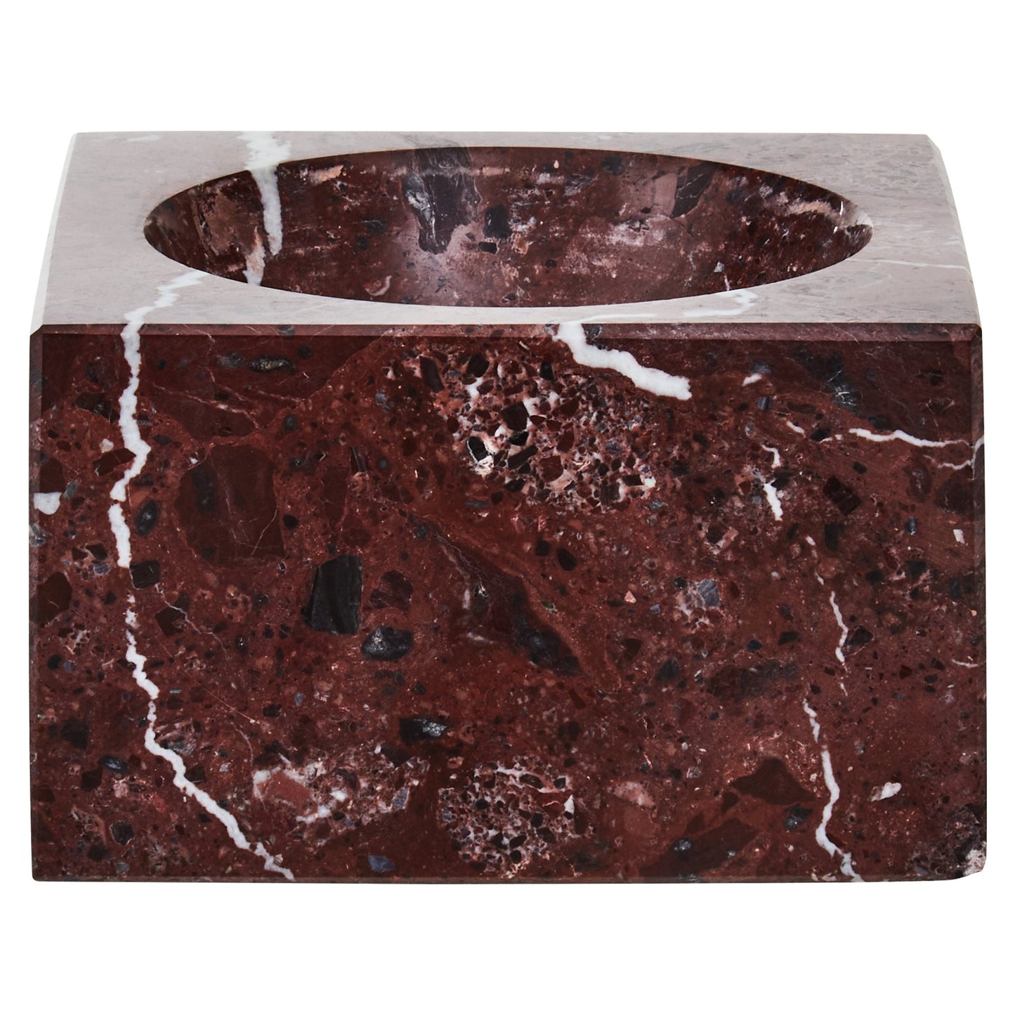 Vida Square Red Marble Bowl - Skandi London