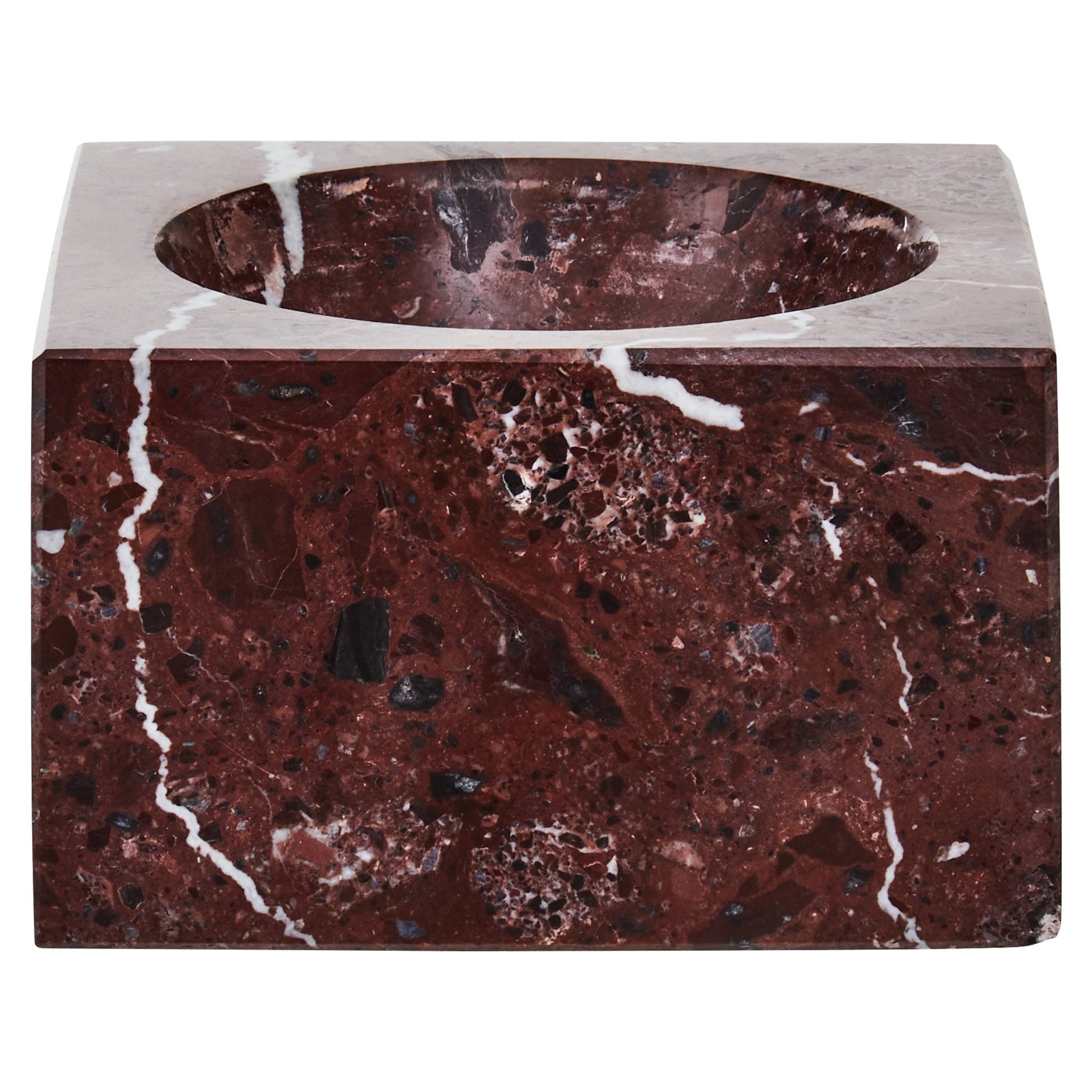 Vida Square Red Marble Bowl - Skandi London