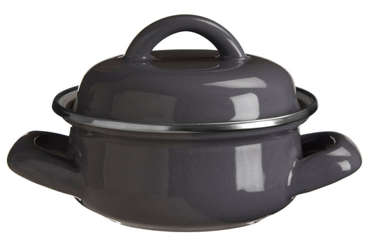 Maj Grey Enamel Mini Casserole Dish - Skandi London