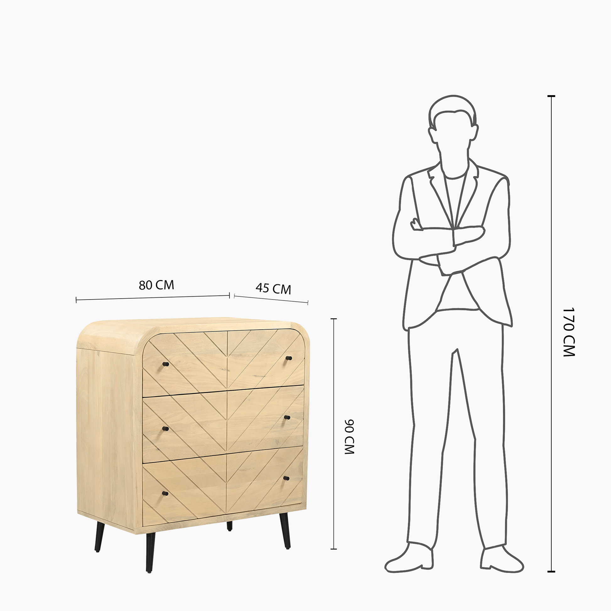 Islington Three Chest Of Drawers - Skandi London