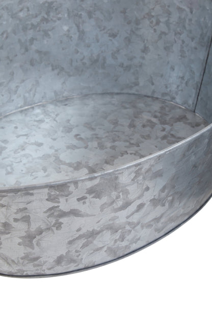 Dair Large Boat Shape Galvanised Steel Tray - Skandi London