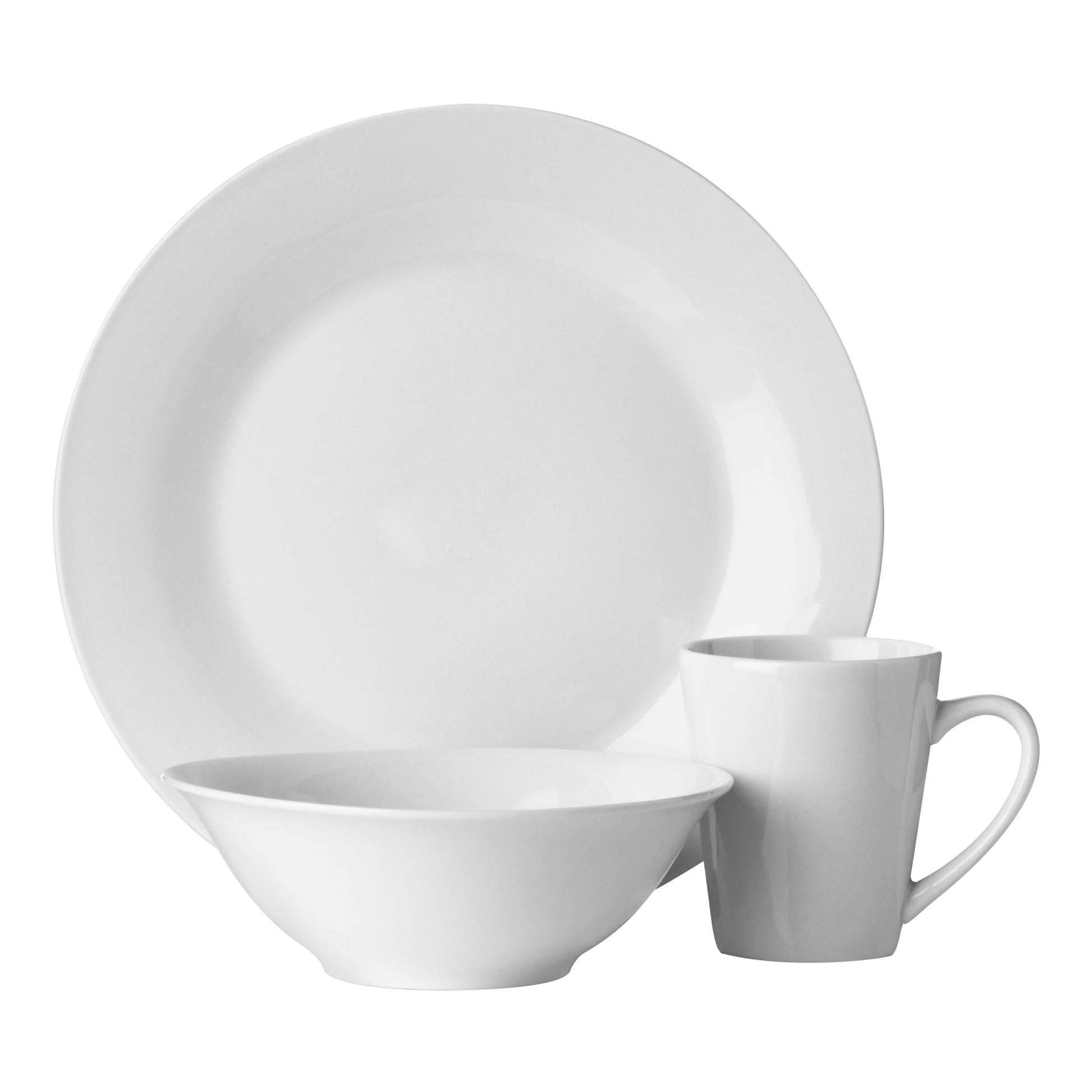 Agata 12Pc White Porcelain Dinner Set - Skandi London