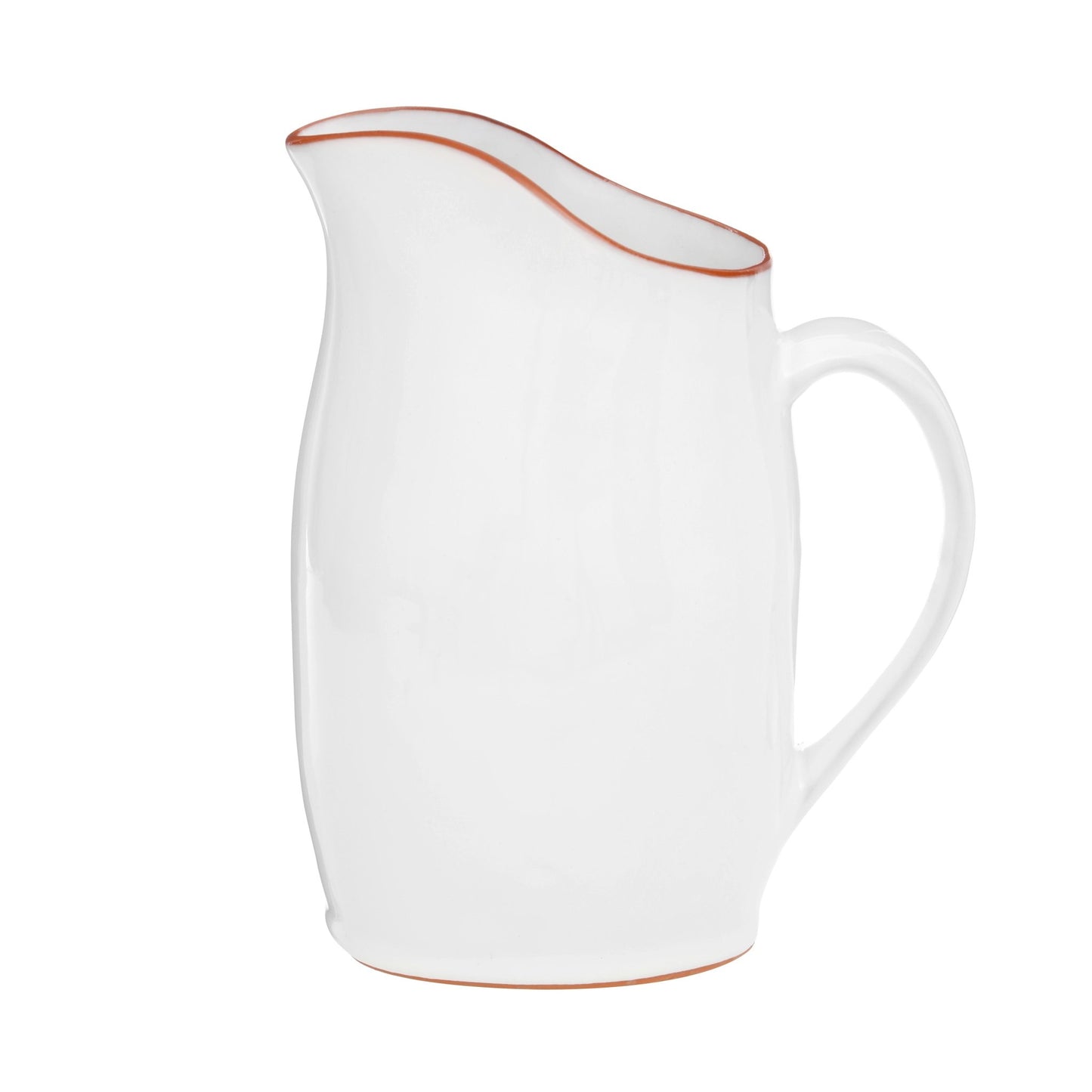 Britta White Glazed Terracotta Pitcher - Skandi London