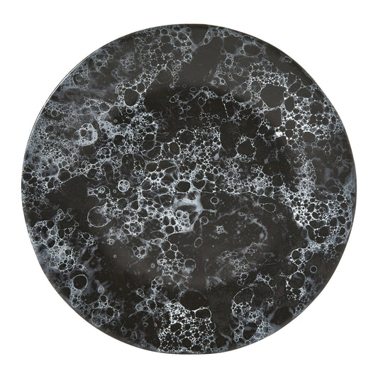 Goran Black Faux Marble Dinner Plate - Skandi London