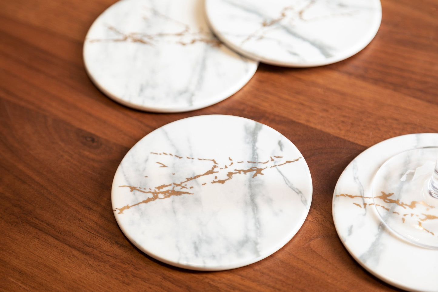 Jensen Marble Luxe Set Of 4 Coasters - Skandi London