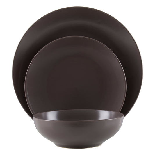 Digby 16 Pc Brown Stoneware Dinner Set - Skandi London