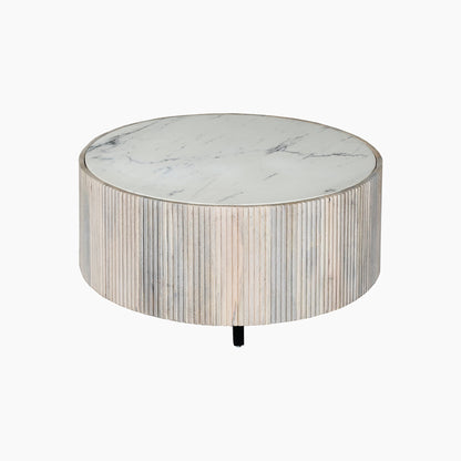 Hammersmith Drum Marble Top Coffee Table - Skandi London