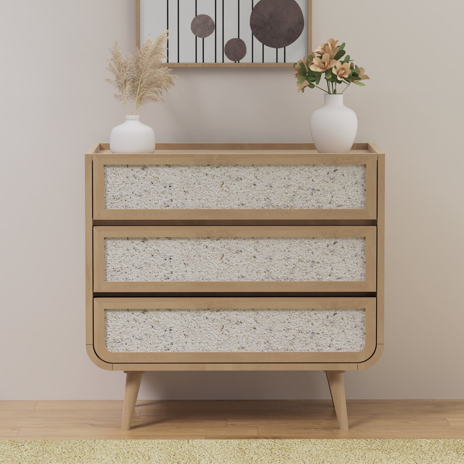 Brompton Three Drawer Chest - Natural - Skandi London